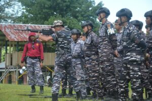 Prajurit Lanal Nabire Gelar Latihan Menembak Reaksi